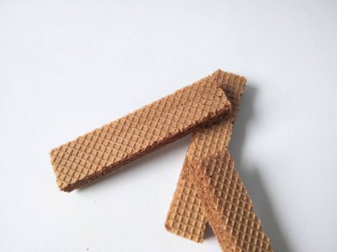 Beyaz bir arka plan üzerinde izole Çikolatalı gofret