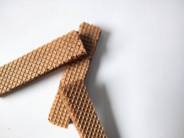 Beyaz bir arka plan üzerinde izole Çikolatalı gofret