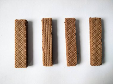 Beyaz bir arka plan üzerinde izole Çikolatalı gofret