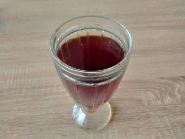 - Tahta masadaki sıcak çay bardağını kapat.