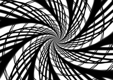 Soyut arkaplan Sarmal Siyah ve Beyaz.