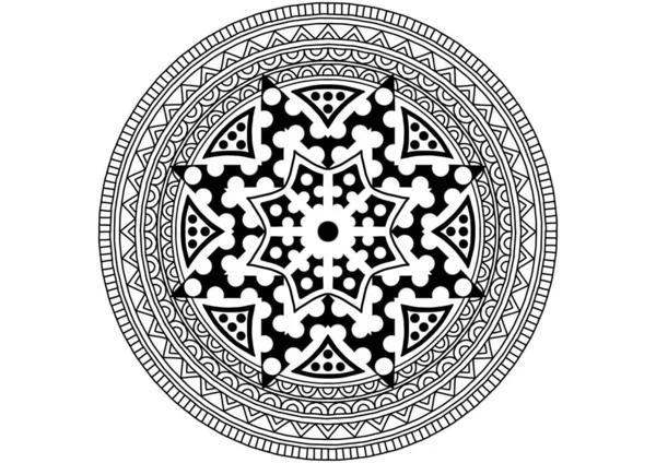 Absztrakt Mandala Minta Geometrikus Alakú Szokatlan Virágforma Tapéta Ing Csempe — Stock Fotó