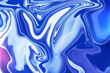 Mavi sıvı mermer mermer soyut arka planda renklerin, mermerin ve akışkanlığın büyüleyici etkileşimi
