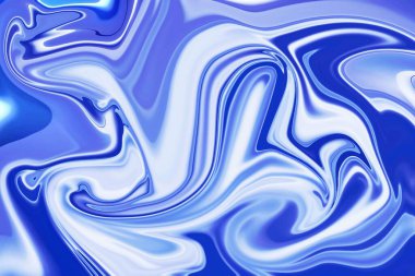 Büyüleyici mavi ve beyaz boya girdaplarıyla sanatsal ifadenin özünü yakalıyor.