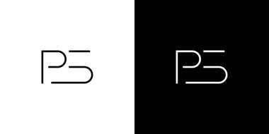 Basit ve modern PS baş harfleri logo tasarımı