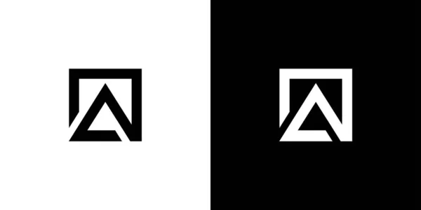 Letra Moderna Fuerte Iniciales Logo Design — Vector de stock