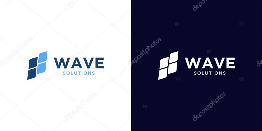 Modern and unique wave logo design 2