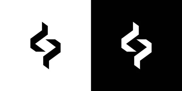 Μοντέρνο Και Ισχυρό Γράμμα Αρχικά Λογότυπο Σχεδιασμό — Διανυσματικό Αρχείο