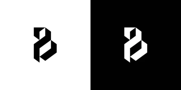 Moderno Fuerte Letra Iniciales Logo Diseño — Vector de stock