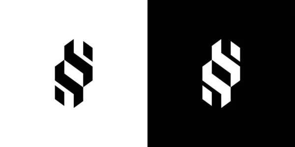 Nowoczesny Mocny Wzór Logo Inicjałów — Wektor stockowy