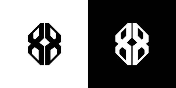 Moderne Unique Numéro Initiales Logo Design — Image vectorielle