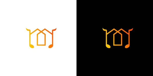 Design Logo Musique Initiale Lettre Simple Moderne — Image vectorielle