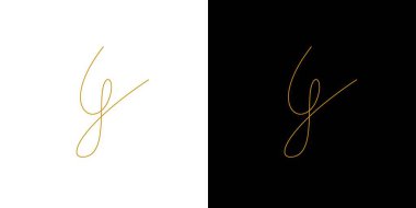 modern ve benzersiz el yazısıyla yazılmış GS baş harfleri logo tasarımı