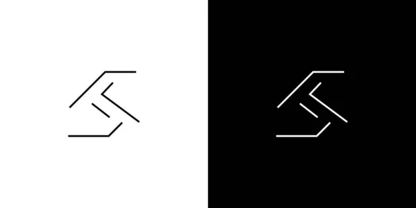 Modern Unique Letter Initial Logo Design — стоковый вектор