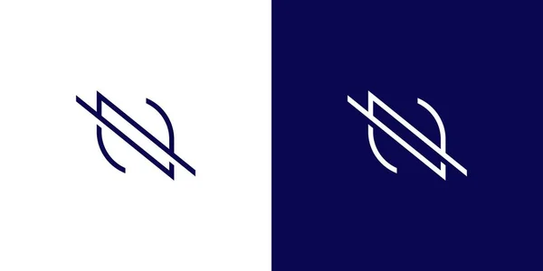 Modern Sofistike Harf Baş Harfleri Logo Tasarımı — Stok Vektör