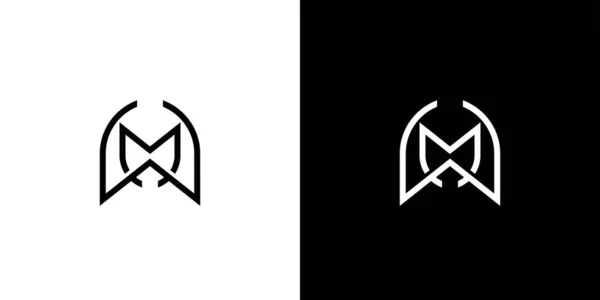 Modern Sofistike Harf Baş Harfleri Logo Tasarımı — Stok Vektör