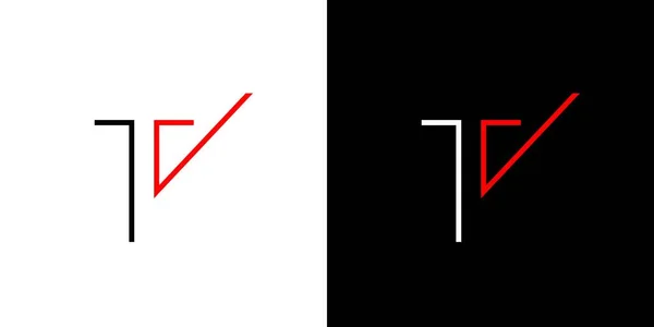 Letra Simple Moderna Diseño Logotipo Iniciales — Vector de stock