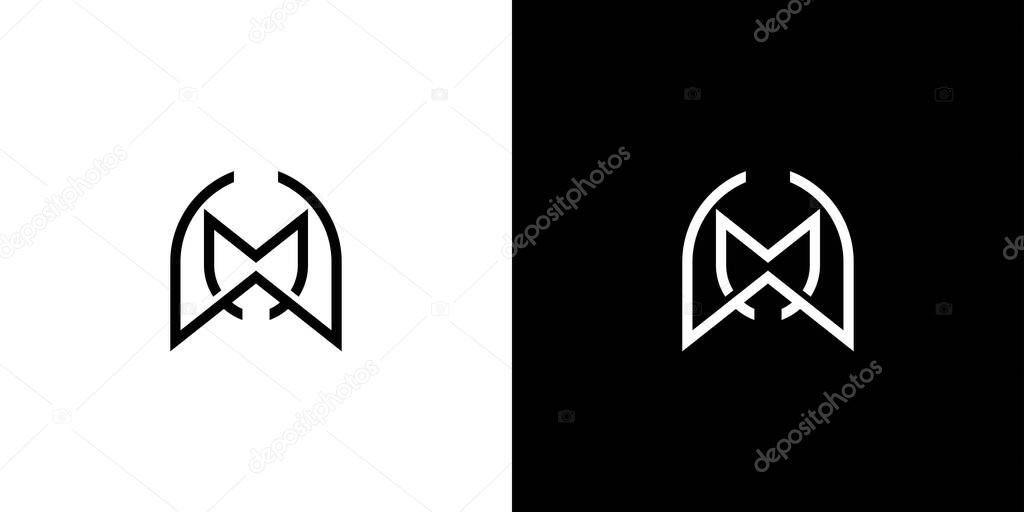 Modern and sophisticated letter MW initials logo design