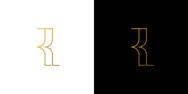 Basit ve modern harf RR baş harfleri logo tasarımı