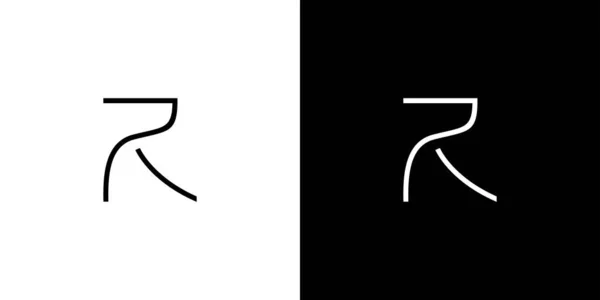 Jednoduché Moderní Písmeno Iniciály Logo Design — Stockový vektor