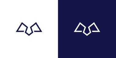 Modern ve güçlü harf M baş harfleri logo tasarımı 3