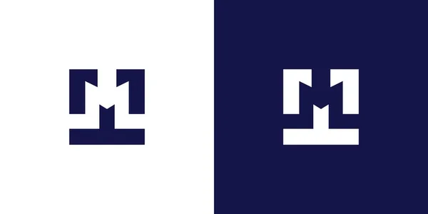 Modern Strong Letter Initials Logo Design — Stok Vektör