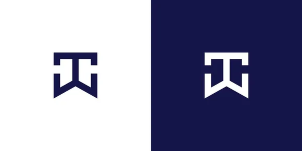 Lettre Moderne Forte Initiales Logo Design — Image vectorielle