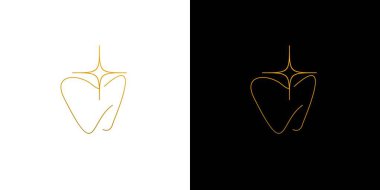 Modern zarif ve profesyonel diş simgesi logosu