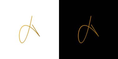 Modern ve benzersiz bir el yazısı. Baş harfler logo tasarımı.