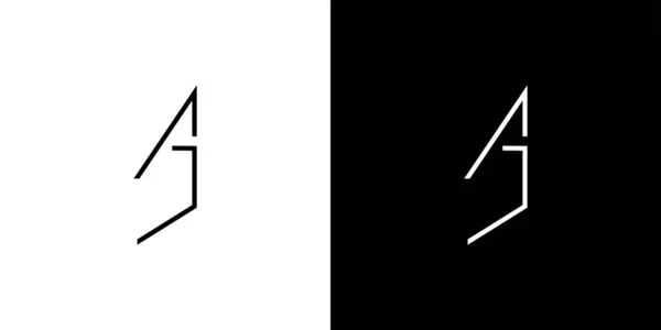 Simples Moderno Letra Iniciais Logotipo Design —  Vetores de Stock