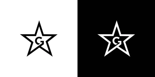 Einzigartiges Und Modernes Letter Star Logo Design — Stockvektor