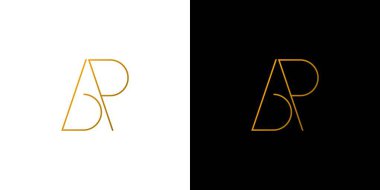 Modern ve basit BP baş harfleri logo tasarımı