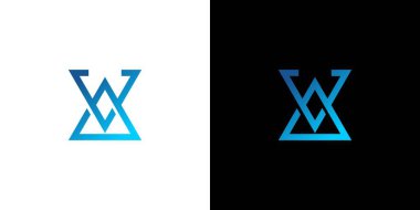 Modern ve sofistike VA baş harfleri logo tasarımı