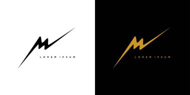 Modern ve zarif M logosu tasarımı
