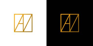 Modern and geometric  AN logo design