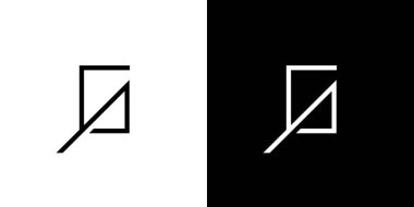 Modern and unique letter GA initials logo design