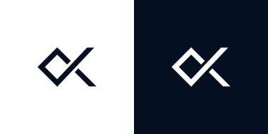 	Modern and unique letter CK initials logo design