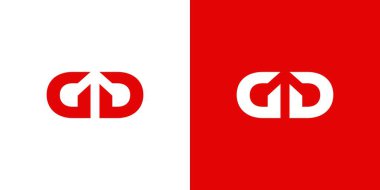 	Modern and strong letter GD initials logo design