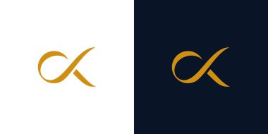 Modern and elegant CK initials logo design