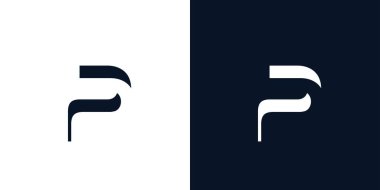 P logo design simple and modern 