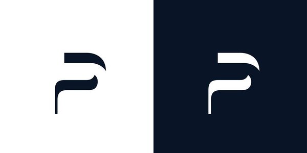 P logo design simple and modern 