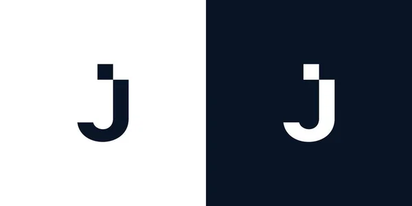 简单而现代的J标志设计 — 图库矢量图片