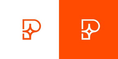 Eşsiz ve modern P kıvılcımı logo tasarımı 3