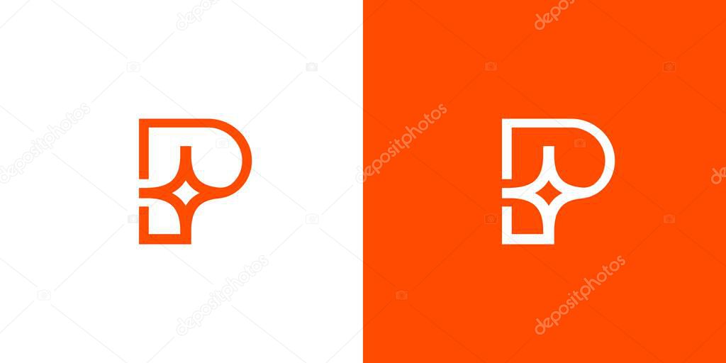 Unique and modern P spark logo design 3