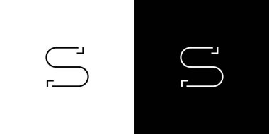 Basit ve modern S logosu tasarımı 
