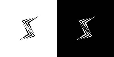 Eşsiz ve modern S logosu tasarımı