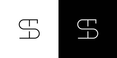 Modern ve benzersiz harf ST baş harfleri logo tasarımı 