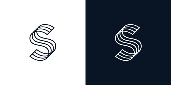 Modern Benzersiz Harfi Baş Harfleri Logo Tasarımı — Stok Vektör