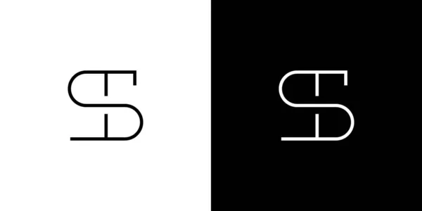Современный Уникальный Дизайн Логотипа Инициалов Векторная Графика