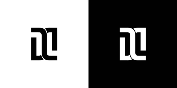 Современная Уникальная Буква Инициалы Дизайн Логотипа — стоковый вектор